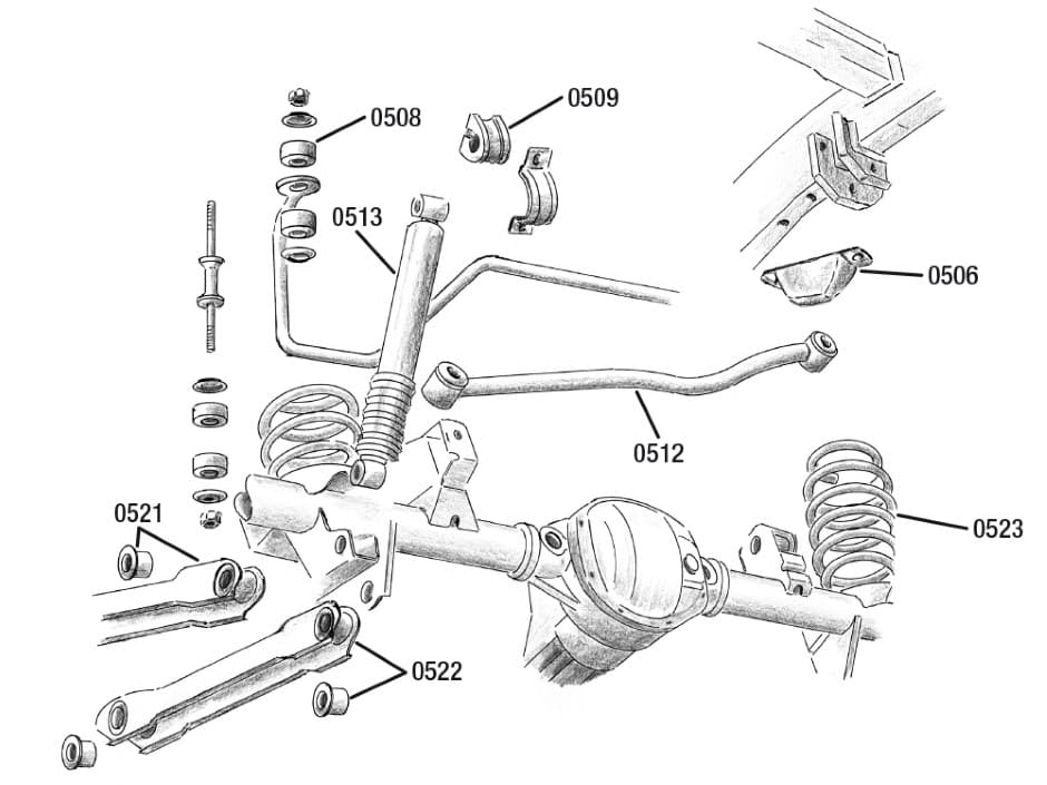 Grand Cherokee WH/WK – Suspensión trasera
